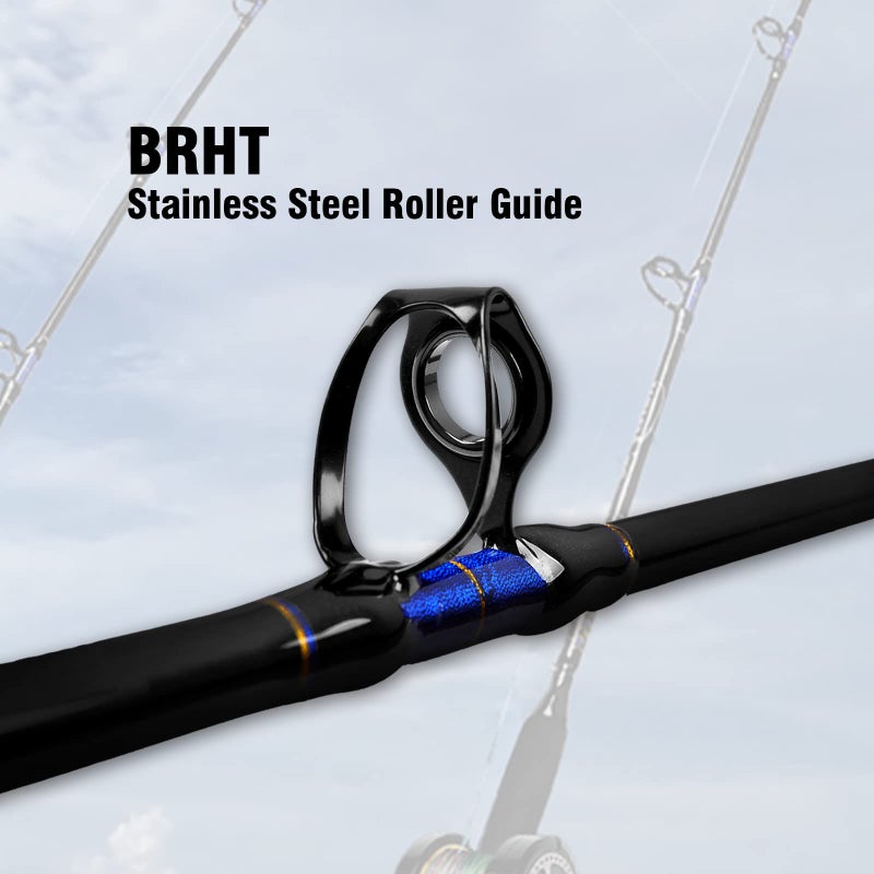 Fiblink 1-Piece Conventional Boat Rod Saltwater Offshore Graphite Spinning Fishing Rod(6 Feet, 30-50 lb/50-80 lb/80-120 lb) (30-50 Pound) - Image 2